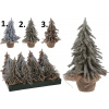 Vianočná dekorácia zasnežený vianočný stromček v jutovom črepníku v troch prevedeniach 35 cm 37701 Vianočná dekorácia zasnežený vianočný stromček v jutovom črepníku v troch prevedeniach 35 cm 37701