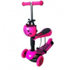 Dětská koloběžka 3v1 BERUŠKA se svítícími LED koly, růžová Dětská koloběžka 3v1 BERUŠKA se svítícími LED koly, růžová