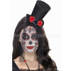 Klobúk cylinder - DAY OF THE DEAD - čierny + čelenka a závoj Klobúk cylinder - DAY OF THE DEAD - čierny + čelenka a závoj