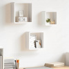 zahrada-XL Nástenné police v tvare kocky 3 ks, biele, MDF 323952 zahrada-XL Nástenné police v tvare kocky 3 ks, biele, MDF 323952