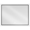 Mexen Erma podsvietené kúpeľňové zrkadlo 80 x 60 cm, LED 6000K, proti zahmlievaniu, čierny rám - 9814-080-060-611-70 Mexen Erma podsvietené kúpeľňové zrkadlo 80 x 60 cm, LED 6000K, proti zahmlievaniu, čierny rám - 9814-080-060-611-70