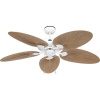 CasaFan CLASSIC OUTDOOR 132 WE-PR Flügel Kunststoff Palme/Rattan braun stropný ventilátor, 61 W, (Ø x v) 132 cm x 375 mm, biela, 513295; 513295 CasaFan CLASSIC OUTDOOR 132 WE-PR Flügel Kunststoff Palme/Rattan braun stropný ventilátor, 61 W, (Ø x v) 132 cm x 375 mm, biela, 513295; 513295