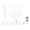 BOSCH Brzdový kotúč 0986479F43 BOSCH Brzdový kotúč 0986479F43