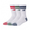 Ponožky New Balance Active Lifestyle Striped Crew 3P - team red - Biely (38-42) Ponožky New Balance Active Lifestyle Striped Crew 3P - team red - Biely (38-42)