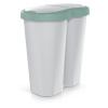 Prosperplast Odpadkový kôš Compacta R Duo, zelený/popolavý, objem 40 l, jedna priehradka, dve veká, NDRF40-5575C_427C Prosperplast Odpadkový kôš Compacta R Duo, zelený/popolavý, objem 40 l, jedna priehradka, dve veká, NDRF40-5575C_427C