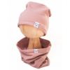 Čiapka s nákrčníkom bavlna, Little Bear, Baby Nellys, púdrová, veľ. 98/134 Čiapka s nákrčníkom bavlna, Little Bear, Baby Nellys, púdrová, veľ. 98/134