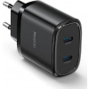 Yesido Nabíječka YC54 PD 20W QC 2xUSB-C + kabel 27W C/iP 1m, ČERNÁ Yesido Nabíječka YC54 PD 20W QC 2xUSB-C + kabel 27W C/iP 1m, ČERNÁ