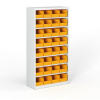 Regál s plastovými boxmi BASIC so zadnou stenou - 1800 x 400 x 920 mm, 32x box C Regál s plastovými boxmi BASIC so zadnou stenou - 1800 x 400 x 920 mm, 32x box C