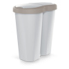 Prosperplast Odpadkový kôš Compacta R Duo, hnedý/popolavý, objem 40 l, jedna priehradka, dve veká, NDRF40-WG5C_427C Prosperplast Odpadkový kôš Compacta R Duo, hnedý/popolavý, objem 40 l, jedna priehradka, dve veká, NDRF40-WG5C_427C