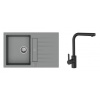 K-StrongSinks S3 Set drez Vardar 780x500mm granit sivá + Batéria Ipoly čierna K-StrongSinks S3 Set drez Vardar 780x500mm granit sivá + Batéria Ipoly čierna