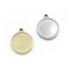 Nerezový Přívěsek s oboustranným lůžkem 15mm - 1Ks - Light Gold SL Nerezový Přívěsek s oboustranným lůžkem 15mm - 1Ks - Light Gold SL
