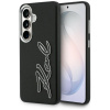 Karl Lagerfeld - Full Wrapped Grained Leather with Signature Resin Logo puzdro pre Samsung Galaxy S26 - čierne Karl Lagerfeld - Full Wrapped Grained Leather with Signature Resin Logo puzdro pre Samsung Galaxy S26 - čierne