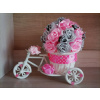 Stojan na kvety - Bicykel s ruží dekorácie čelenka dar - ručné (Stojan na kvety - Bicykel s ruží dekorácie čelenka dar - ručné)