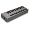 USB Hub i-tec 10x USB 3.0, 48W (U3CHARGEHUB10) strieborný USB Hub i-tec 10x USB 3.0, 48W (U3CHARGEHUB10) strieborný