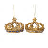 Vianočná figúrka - kráľovská koruna, 7,6cm Farba: Zlatá Vianočná figúrka - kráľovská koruna, 7,6cm Farba: Zlatá
