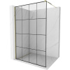 Mexen Kioto sprchová zástena 140x200 cm 8 mm, zlatý profil, sklo čierny vzor 1, 800-140-101-01-77 Mexen Kioto sprchová zástena 140x200 cm 8 mm, zlatý profil, sklo čierny vzor 1, 800-140-101-01-77