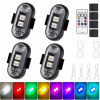 4 kusy Bezdrôtová LED Stroboskopická Lampa, Silná, 8 farieb, USB, S Diaľkovým Ovládaním 4 kusy Bezdrôtová LED Stroboskopická Lampa, Silná, 8 farieb, USB, S Diaľkovým Ovládaním