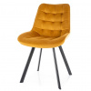 SIGNAL MEBLE Jedálenská stolička MONTI VELVET, čierna/curry bluvel 68 SIGNAL MEBLE Jedálenská stolička MONTI VELVET, čierna/curry bluvel 68