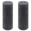 Antracit parafínová sviečka rustikálna 20 cm, 90 h, sada 2ks Antracit parafínová sviečka rustikálna 20 cm, 90 h, sada 2ks