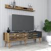 TV skrinka / Obývacia stena Valensiya 140 - Walnut, Anthracite TV skrinka / Obývacia stena Valensiya 140 - Walnut, Anthracite