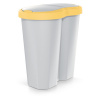 Prosperplast Odpadkový kôš Compacta R Duo, žltý/popolavý, objem 40 l, jedna priehradka, dve veká, NDRF40-1215C_427C Prosperplast Odpadkový kôš Compacta R Duo, žltý/popolavý, objem 40 l, jedna priehradka, dve veká, NDRF40-1215C_427C