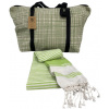 Textilomanie Stylový set plážové tašky + osušky Hamam 75 × 150 cm, zelený, 100% bavlna (PLAZ__SET__HAM__ZEL) Textilomanie Stylový set plážové tašky + osušky Hamam 75 × 150 cm, zelený, 100% bavlna (PLAZ__SET__HAM__ZEL)