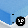 Froté napínacie prestieradlo na extra vysoký matrac FR-015 Svetlo modré 180 x 200 - výška 40 cm Froté napínacie prestieradlo na extra vysoký matrac FR-015 Svetlo modré 180 x 200 - výška 40 cm