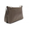 Arwel Hnedošedá kožená dvojzipsová kabelka so širokým popruhom 212-4003-26 Arwel Hnedošedá kožená dvojzipsová kabelka so širokým popruhom 212-4003-26