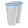 Prosperplast Odpadkový kôš Compacta R Duo, modrý/popolavý, objem 40 l, jedna priehradka, dve veká, NDRF40-2717C_427C Prosperplast Odpadkový kôš Compacta R Duo, modrý/popolavý, objem 40 l, jedna priehradka, dve veká, NDRF40-2717C_427C