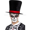 Klobúk cylinder - DIA DE LOS MUERTOS - čierny s červenou stuhou Klobúk cylinder - DIA DE LOS MUERTOS - čierny s červenou stuhou