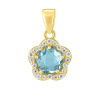 Silvego Zlatý prívesok Iria zo žltého zlata s prírodným Swiss Blue topazom a Brilliance Zirconia FNN22616PGYSBT Silvego Zlatý prívesok Iria zo žltého zlata s prírodným Swiss Blue topazom a Brilliance Zirconia FNN22616PGYSBT