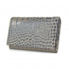 Luxusná dámska kožená peňaženka s dezénom krokodíla v šedej farbe Luxusná dámska kožená peňaženka s dezénom krokodíla v šedej farbe