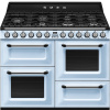 Smeg Victoria TR4110AZ plynový sporák s varnou doskou v pastelovo modrej farbe Smeg Victoria TR4110AZ plynový sporák s varnou doskou v pastelovo modrej farbe