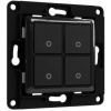 Shelly WS4, 4-tlačidlový spínač, bez rámčeka, čierny Shelly WS4, 4-tlačidlový spínač, bez rámčeka, čierny