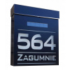 Poštová schránka, ručná práca, doska na adresu, odtiene sivej (Letterbox Illuminated Solar House Number Hliníková čierna 9005) Poštová schránka, ručná práca, doska na adresu, odtiene sivej (Letterbox Illuminated Solar House Number Hliníková čierna 9005)