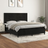 zahrada-XL Posteľný rám boxspring s matracom čierny 180x200 cm zamat 3143099 zahrada-XL Posteľný rám boxspring s matracom čierny 180x200 cm zamat 3143099