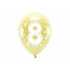 Balóny Eco 33 cm Číslo '' 8 '' svetlo zlaté 6 ks Balóny Eco 33 cm Číslo '' 8 '' svetlo zlaté 6 ks