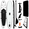 zahrada-XL Nafukovací Stand up paddleboard s plachtou, čierno biely 92736 zahrada-XL Nafukovací Stand up paddleboard s plachtou, čierno biely 92736