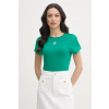 Tommy Hilfiger dámske tričko SUMMER WW0WW48710 zelená XL Tommy Hilfiger dámske tričko SUMMER WW0WW48710 zelená XL
