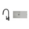 STRONG K-StrongSinks S3 Set drez Zala 1000x500mm granit biela + Batéria Loira čierna STRONG K-StrongSinks S3 Set drez Zala 1000x500mm granit biela + Batéria Loira čierna