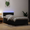Box spring postel s matrací a LED černá 90x210 cm samet 3317057 Box spring postel s matrací a LED černá 90x210 cm samet 3317057