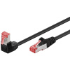 S/FTP (PiMF) Patchkábel LSOH 1m cat.6, čierny, Cu, zahnutý (1x90°) S/FTP (PiMF) Patchkábel LSOH 1m cat.6, čierny, Cu, zahnutý (1x90°)