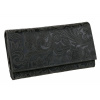 Listová čierna peňaženka s potlačou MERCUCIO RFID