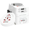 Adaptér pre svetových cestovateľov, 1xUSB A, 1xUSB C PD, 45W, USB C kábel, SKROSS Adaptér pre svetových cestovateľov, 1xUSB A, 1xUSB C PD, 45W, USB C kábel, SKROSS