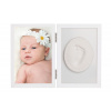 Baby Odtlačok - Dvojitý rámček s modelínou pre odtlačok ručičky alebo nožičky, biely Tiny Memories Baby Odtlačok - Dvojitý rámček s modelínou pre odtlačok ručičky alebo nožičky, biely Tiny Memories