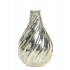 Chic Antique Ortuťová antik sklenená dekoračná vázička Vallia - Ø 7*11 cm - Chic Antique Chic Antique Ortuťová antik sklenená dekoračná vázička Vallia - Ø 7*11 cm - Chic Antique