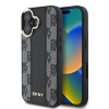 DKNY PU Leather Checkered Pattern MagSafe zadný kryt pre iPhone 16 Black DKNY PU Leather Checkered Pattern MagSafe zadný kryt pre iPhone 16 Black