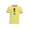 Pánske tričko s kontrastnými lemami Keep calm and do yoga Pánske tričko s kontrastnými lemami Keep calm and do yoga