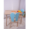 Kid's Table Set Bunny Two Chair Set - Baby Blue, Brown Kid's Table Set Bunny Two Chair Set - Baby Blue, Brown