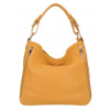 Kožená dámska kabelka Romina horčicová žltá Kožená dámska kabelka Romina horčicová žltá